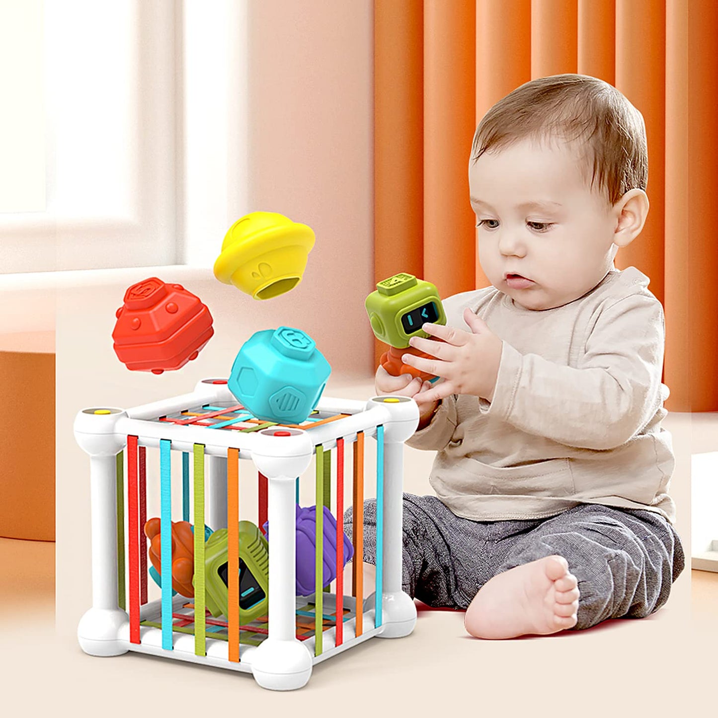 Cubo de clasificación con laberinto