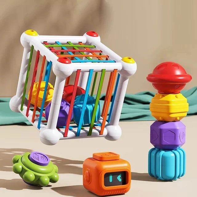 Cubo de clasificación con laberinto