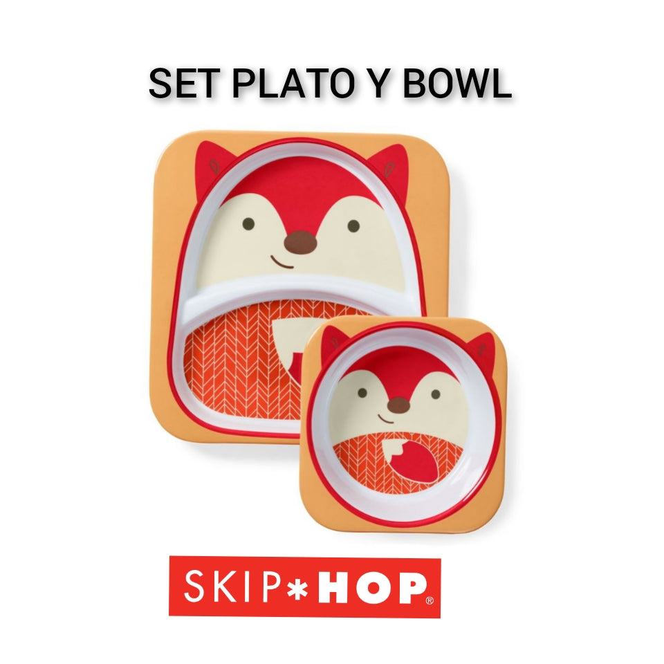 Set de plato y bowl Skyp Hop